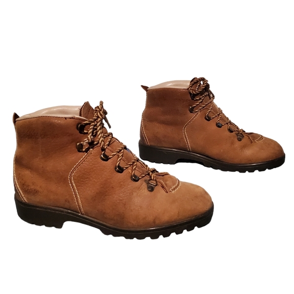 Vintage Raichle Brown Leather Mountaineering Hiker Boots Women's Size 7.5M - Picture 3 of 11